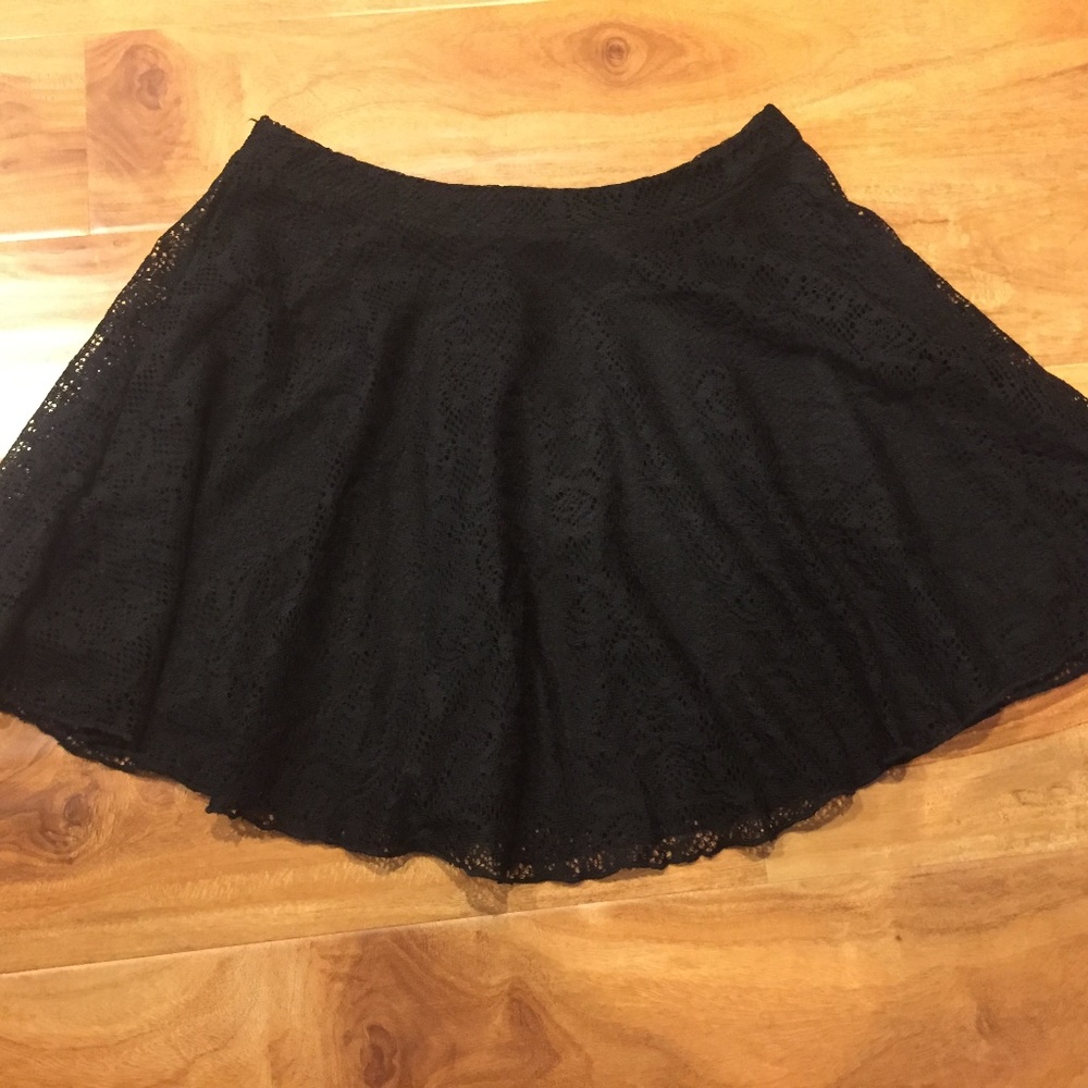 Black lacy circle skirt size medium